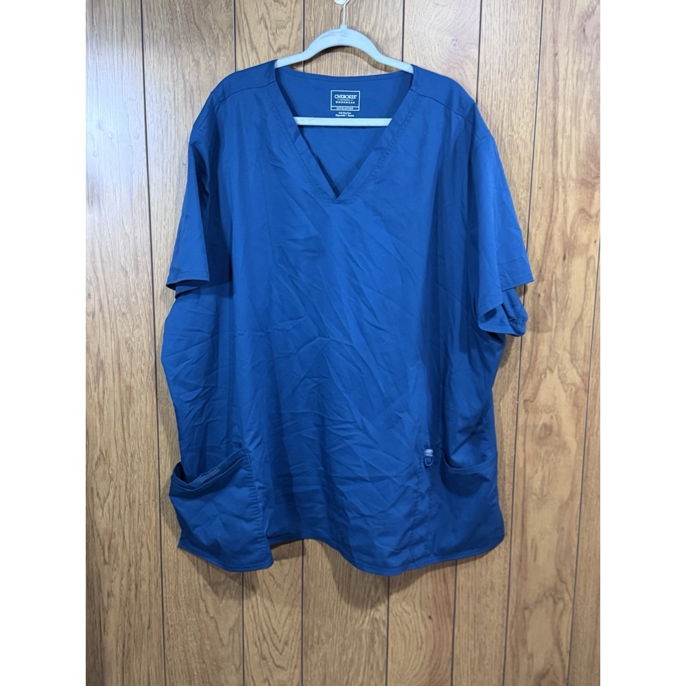 Cherokee Workwear Revolution Scrub Top Midnight Green 5XL WW620 V-Neck Stretch